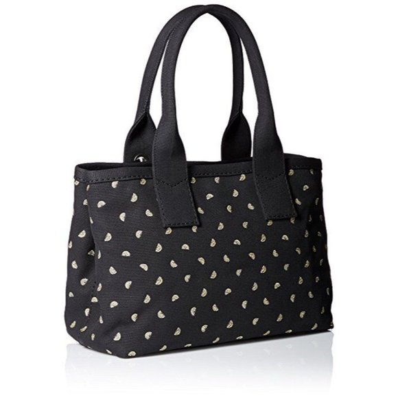 Marc Jacobs $278 Embroidered Lemons Black Canvas Weekender Tote Bag Purse ANB - Picture 2 of 4